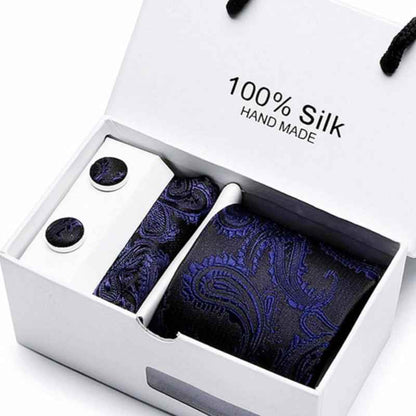 Tie Gift Box Set Silk Scarf Tie Cufflinks