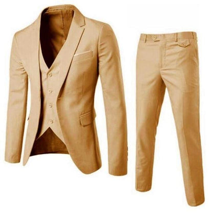 Casual Suit Jacket Trouser Vest Formal Suit  - A.A.Y FASHION
