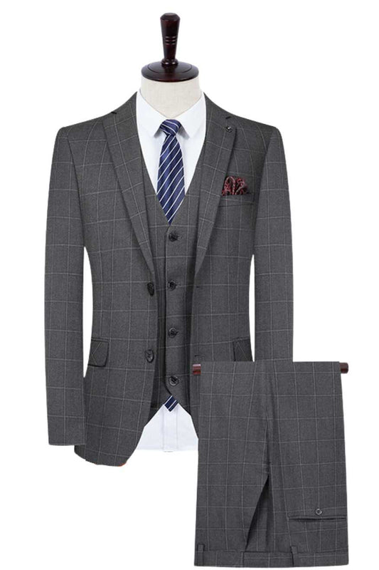 Men's Suit Set of 3 Jacket Trouser Vest - A.A.Y FASHION