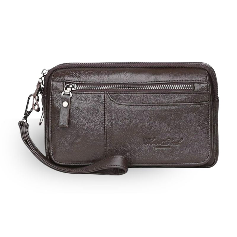 Men’s Genuine Leather Clutch Wallet – Wristlet Organizer Bag, BuckyDrop