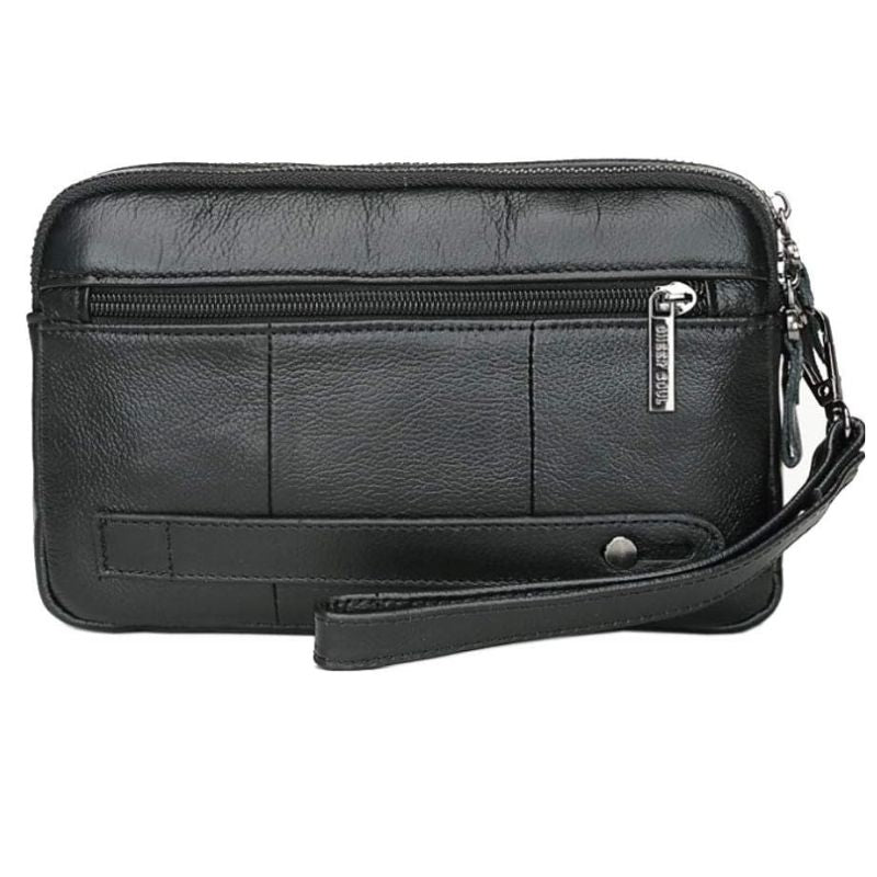 Men’s Genuine Leather Clutch Wallet – Wristlet Organizer Bag, BuckyDrop