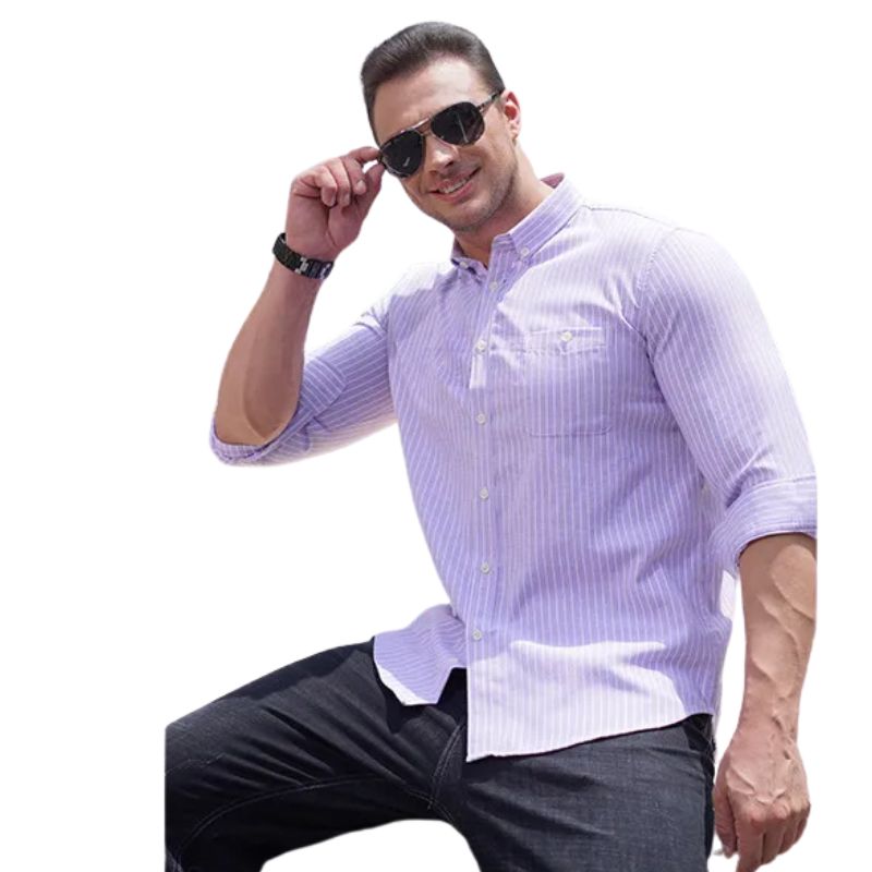 Men’s Striped Button-Down Shirt  Plus Sizes to 10XL, Yiwu Cujia Trade Co., Ltd