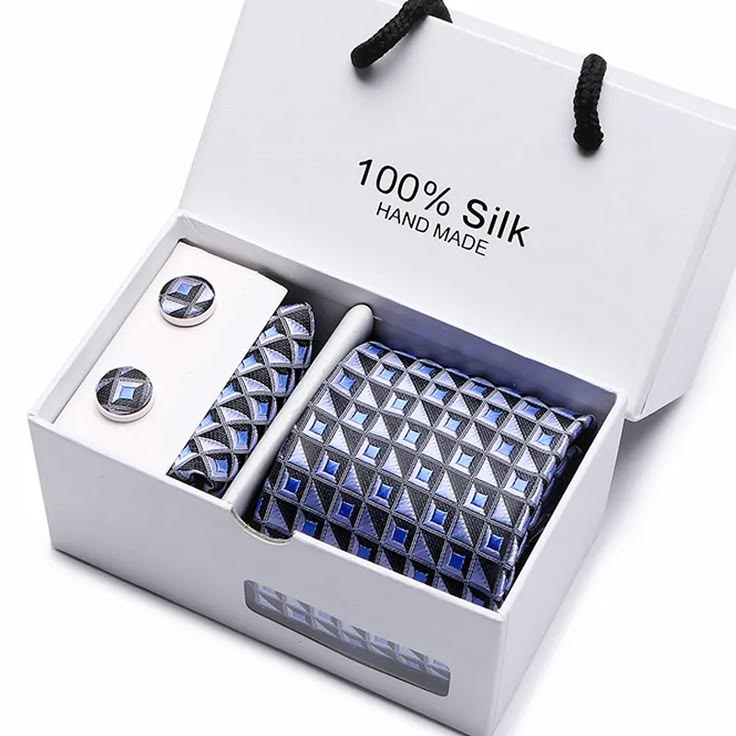 Men's Tie, Cufflinks, Scarf Gift Box Set Silk Tie Set, Yiwu Cujia Trade Co., Ltd