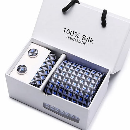 Men's Tie, Cufflinks, Scarf Gift Box Set Silk Tie Set, Yiwu Cujia Trade Co., Ltd