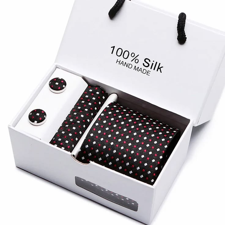 Men's Tie, Cufflinks, Scarf Gift Box Set Silk Tie Set, Yiwu Cujia Trade Co., Ltd