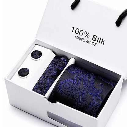 Men's Tie, Cufflinks, Scarf Gift Box Set Silk Tie Set, Yiwu Cujia Trade Co., Ltd