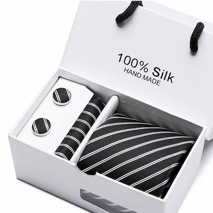 Men's Tie, Cufflinks, Scarf Gift Box Set Silk Tie Set, Yiwu Cujia Trade Co., Ltd