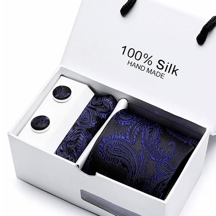 Men's Tie, Cufflinks, Scarf Gift Box Set Silk Tie Set, Yiwu Cujia Trade Co., Ltd
