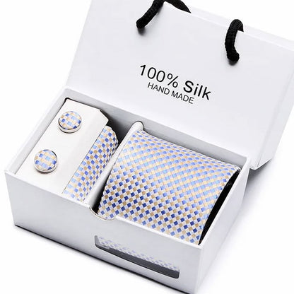 Men's Tie, Cufflinks, Scarf Gift Box Set Silk Tie Set, Yiwu Cujia Trade Co., Ltd