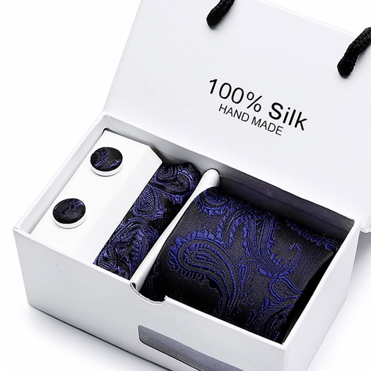 Men's Tie, Cufflinks, Scarf Gift Box Set Silk Tie Set, Yiwu Cujia Trade Co., Ltd