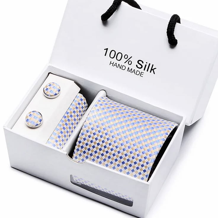 Men's Tie, Cufflinks, Scarf Gift Box Set Silk Tie Set, Yiwu Cujia Trade Co., Ltd