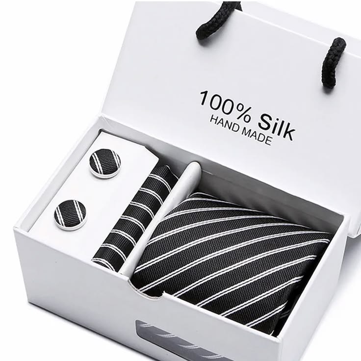 Men's Tie, Cufflinks, Scarf Gift Box Set Silk Tie Set, Yiwu Cujia Trade Co., Ltd