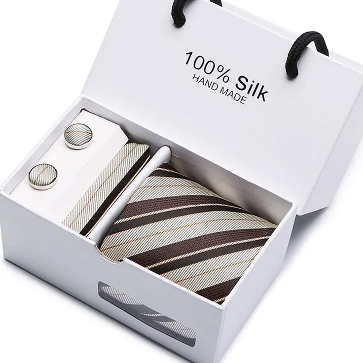 Men's Tie, Cufflinks, Scarf Gift Box Set Silk Tie Set, Yiwu Cujia Trade Co., Ltd