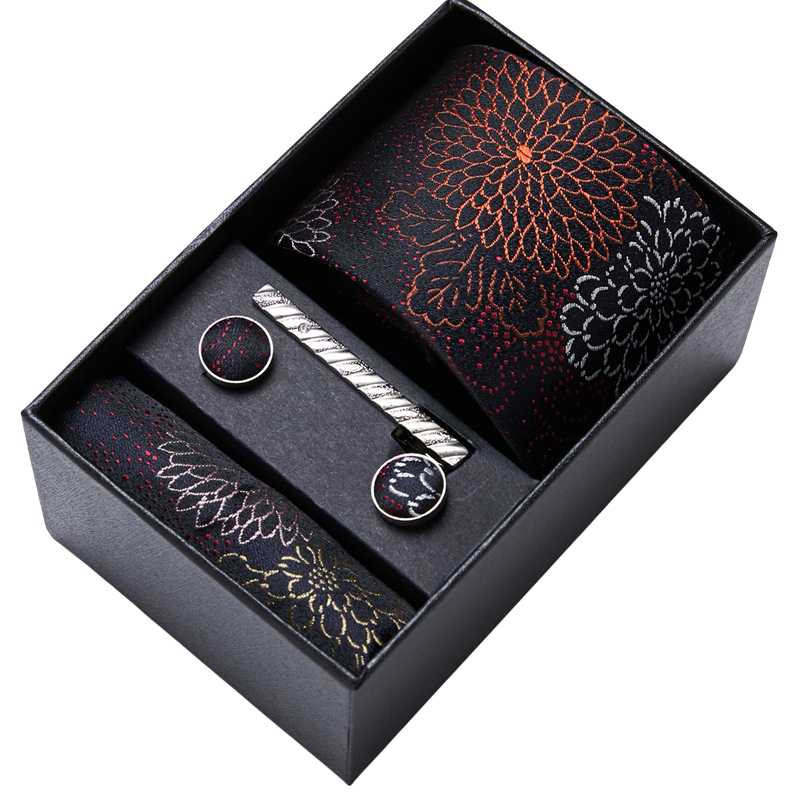Men’s Tie Gift Box — Slate Grey Strip