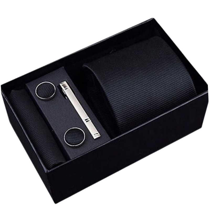 Men’s Tie Gift Box — Slate Grey Strip
