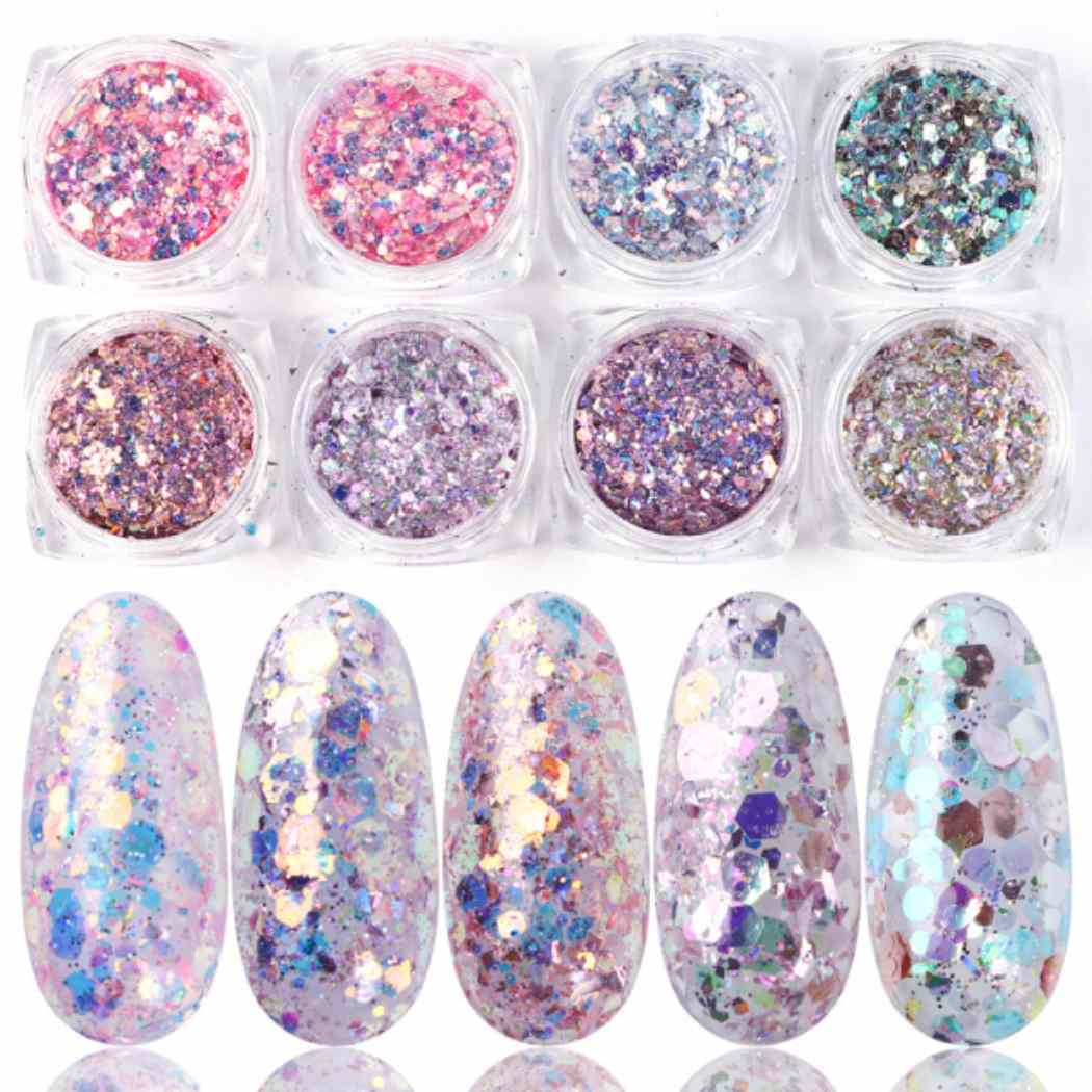 Nail Art Mix Glitter Box  Powder Flakes Set, Heyang Industrial Co., Ltd