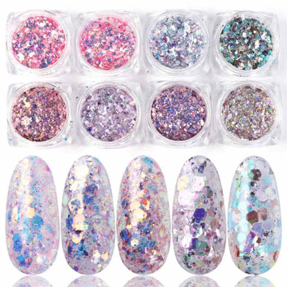 Nail Art Mix Glitter Box  Powder Flakes Set, Heyang Industrial Co., Ltd