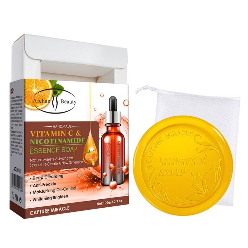 Natural Brightening Soap Bar with Vitamin C & Nicotinamide, Yiwu Cujia Trade Co., Ltd