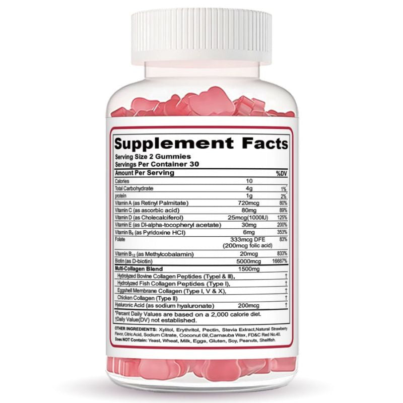 Natural Collagen Strawberry Gummies – Multi-Collagen Beauty & Joint Support, Heyang Industrial Co., Ltd
