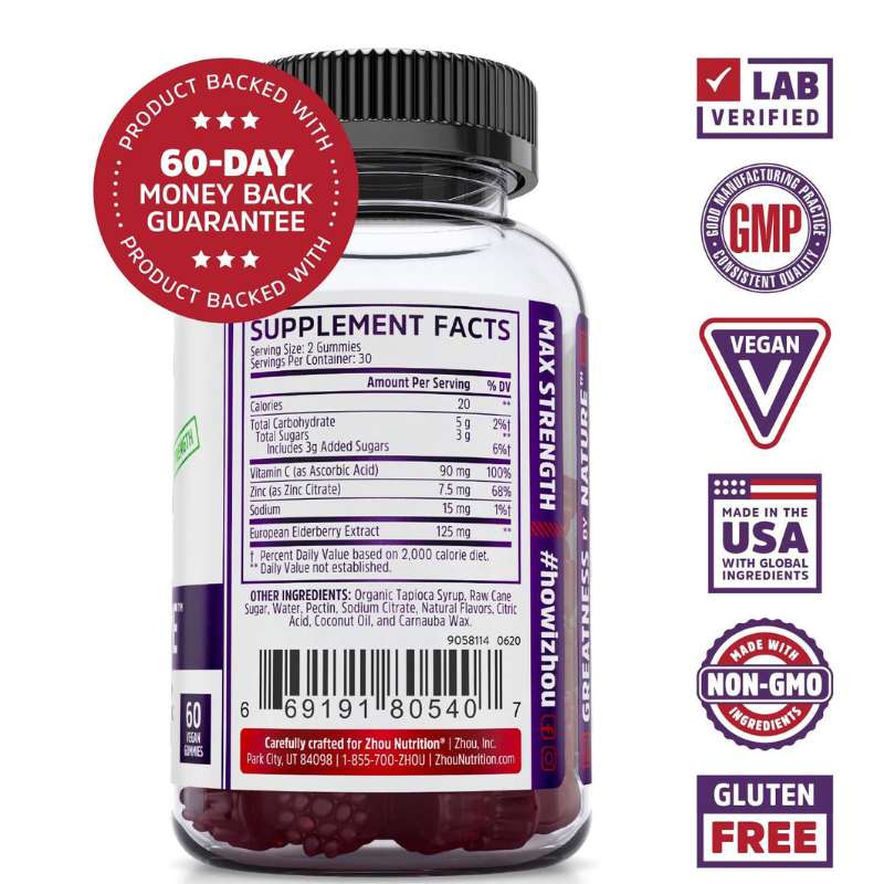 Natural Elderberry Gummies Multi Vitamin