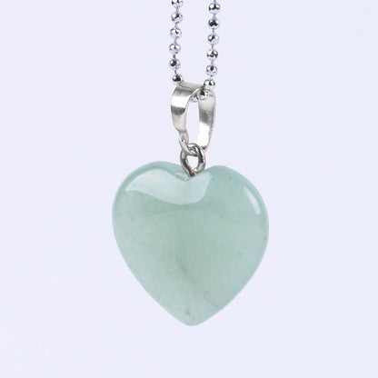 Natural Gemstone Heart Drop Pendant Necklace, Yiwu Cujia Trade Co., Ltd