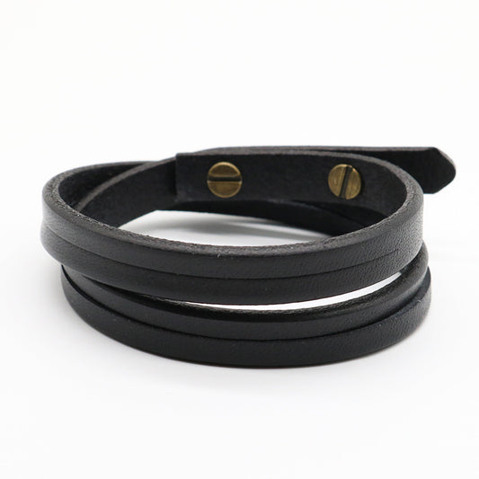 A.A.Y CORE Handmade Leather Wrist Cuff Wrap Bracelet, BuckyDrop