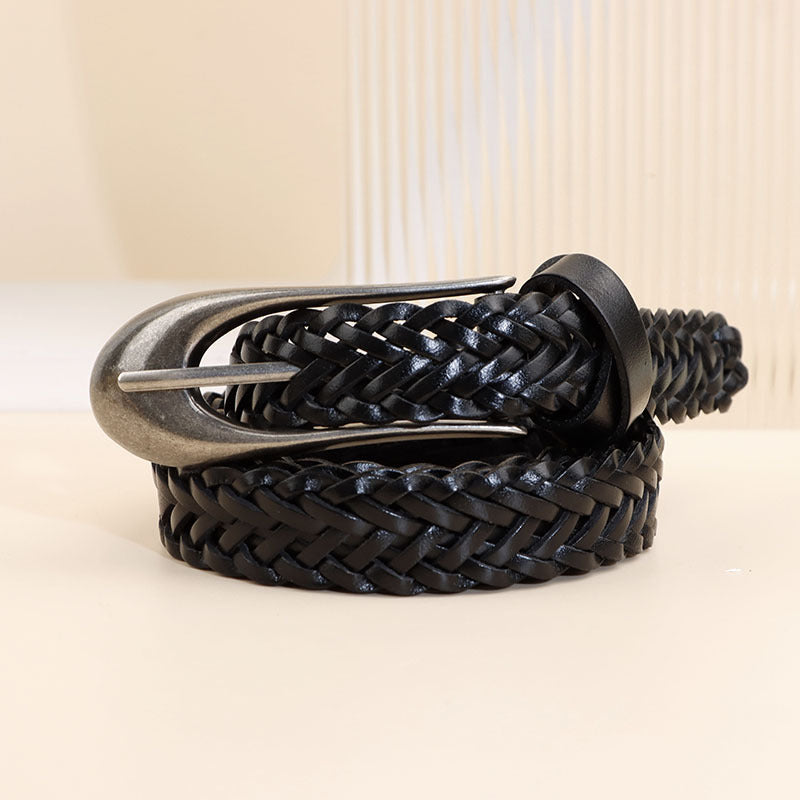 A.A.Y CORE Premium Leather Woven Belt