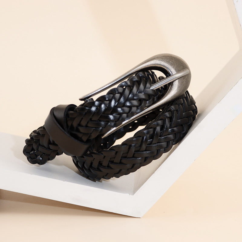 A.A.Y CORE Premium Leather Woven Belt