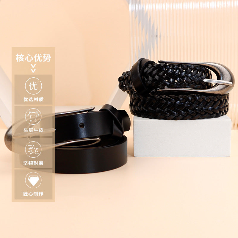 A.A.Y CORE Premium Leather Woven Belt