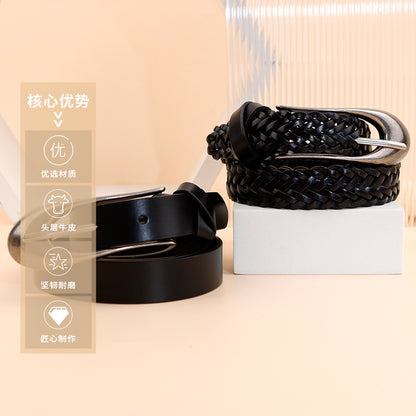 A.A.Y CORE Premium Leather Woven Belt