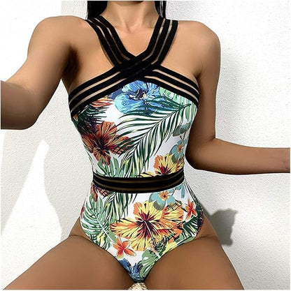 One-Piece Floral Swimsuits Women's Monokini Bikini With Tummy Control, Yiwu Cujia Trade Co., Ltd