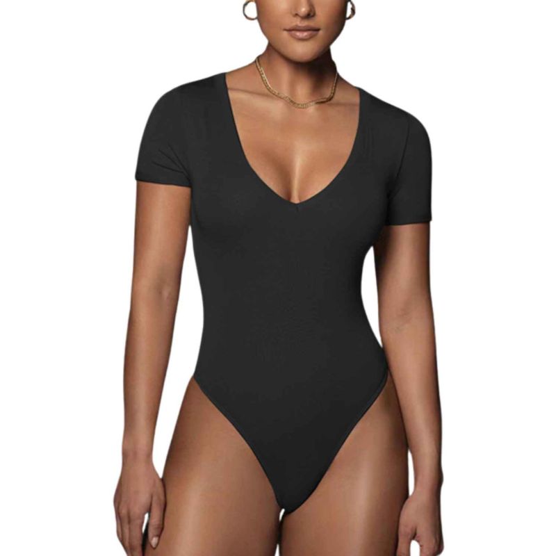One-piece Stretch Cotton V-Neck Bodysuit Heyang Industrial Co., Ltd