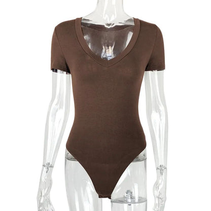 One-piece Stretch Cotton V-Neck Bodysuit Heyang Industrial Co., Ltd