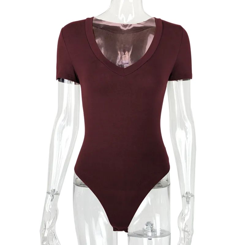 One-piece Stretch Cotton V-Neck Bodysuit Heyang Industrial Co., Ltd