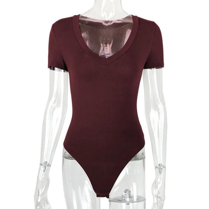 One-piece Stretch Cotton V-Neck Bodysuit Heyang Industrial Co., Ltd