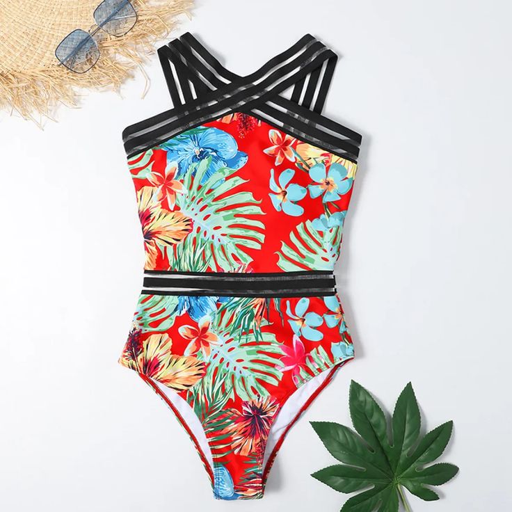 One Piece Swimsuit Floral Print - Tummy Control, Yiwu Cujia Trade Co., Ltd