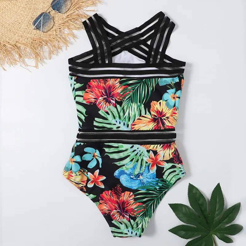 One Piece Swimsuit Floral Print - Tummy Control, Yiwu Cujia Trade Co., Ltd