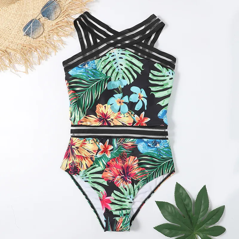 One Piece Swimsuit Floral Print - Tummy Control, Yiwu Cujia Trade Co., Ltd