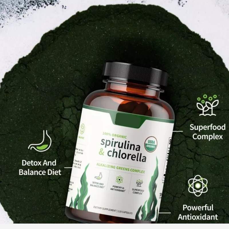 Organic Chlorella Spirulina Capsules, Yiwu Cujia Trade Co., Ltd