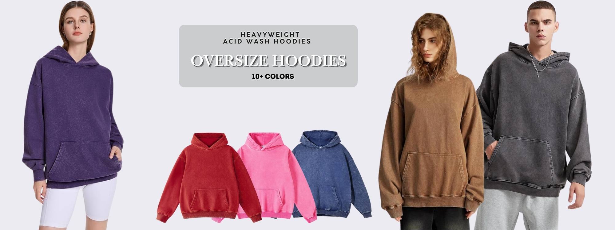 Oversized Acid Wash Hoodie – Heavyweight Cotton Sweatshirt, Yiwu Cujia Trade Co., Ltd