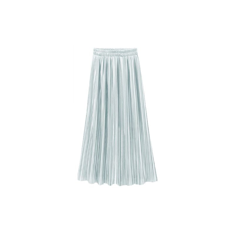 Pleated Satin Maxi Skirt - A.A.Y FASHION