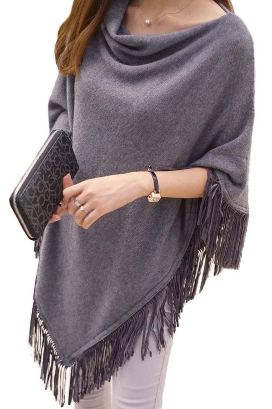 Poncho Knitwear Cape with Fringes, Heyang Industrial Co., Ltd