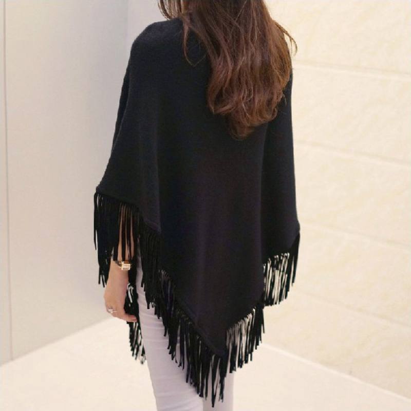 Poncho Knitwear Cape with Fringes, Heyang Industrial Co., Ltd 