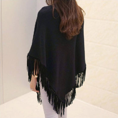 Poncho Knitwear Cape with Fringes, Heyang Industrial Co., Ltd 
