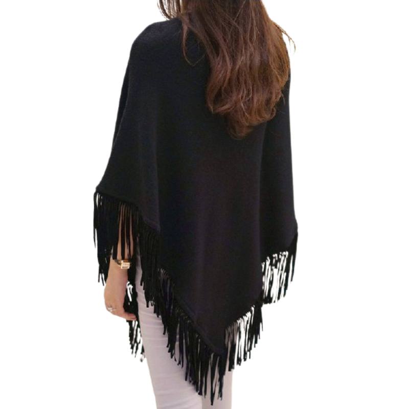 Poncho Knitwear Cape with Fringes, Heyang Industrial Co., Ltd 