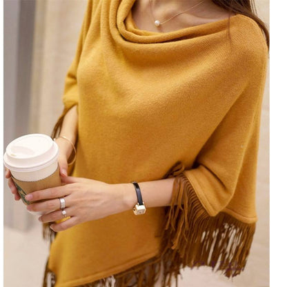 Poncho Knitwear Cape with Fringes, Heyang Industrial Co., Ltd 