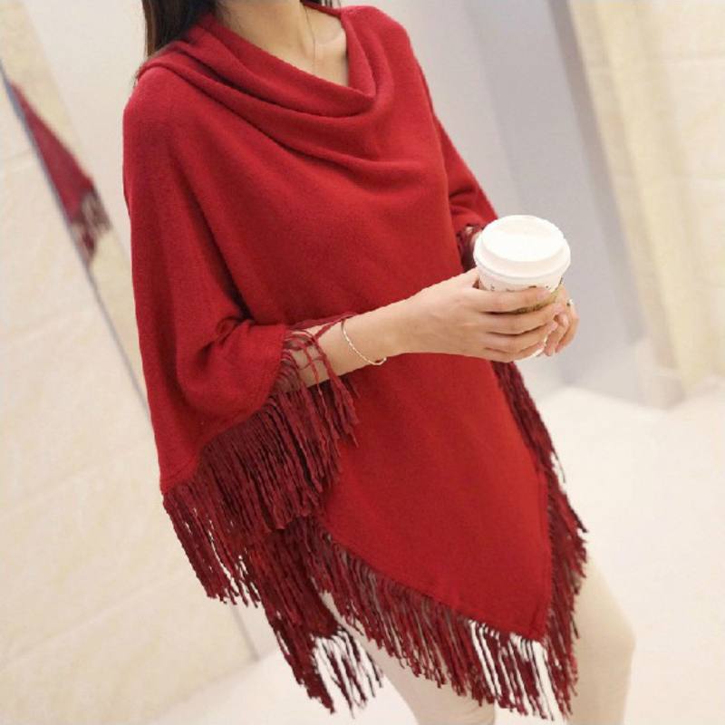 Poncho Knitwear Cape with Fringes, Heyang Industrial Co., Ltd 