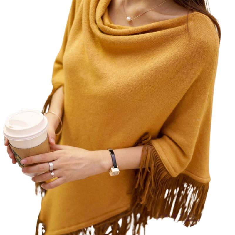 Poncho Knitwear Cape with Fringes, Heyang Industrial Co., Ltd 