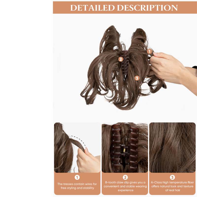 Ponytail Hair Extensions – Messy Hair Bun with Claw Clip,Heyang Industrial Co., Ltd