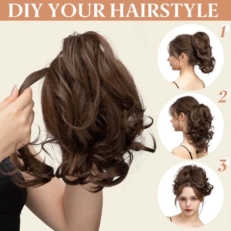 Ponytail Hair Extensions – Messy Hair Bun with Claw Clip,Heyang Industrial Co., Ltd